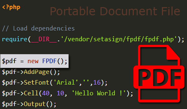 Create PDFs in PHP using FPDF Library