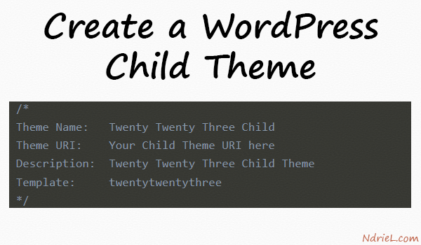 Create a WordPress Child Theme