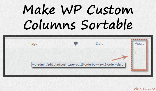 Make WP Custom Columns Sortable