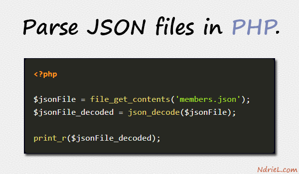 Read and Parse JSON files in PHP