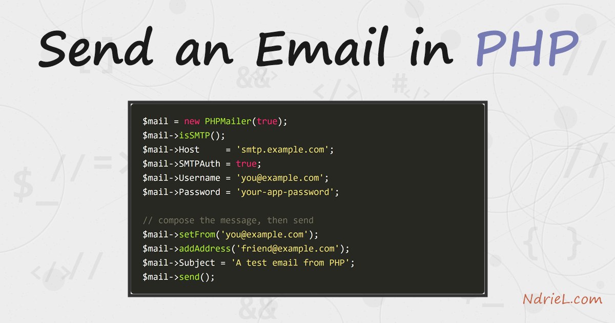 Send an Email in PHP